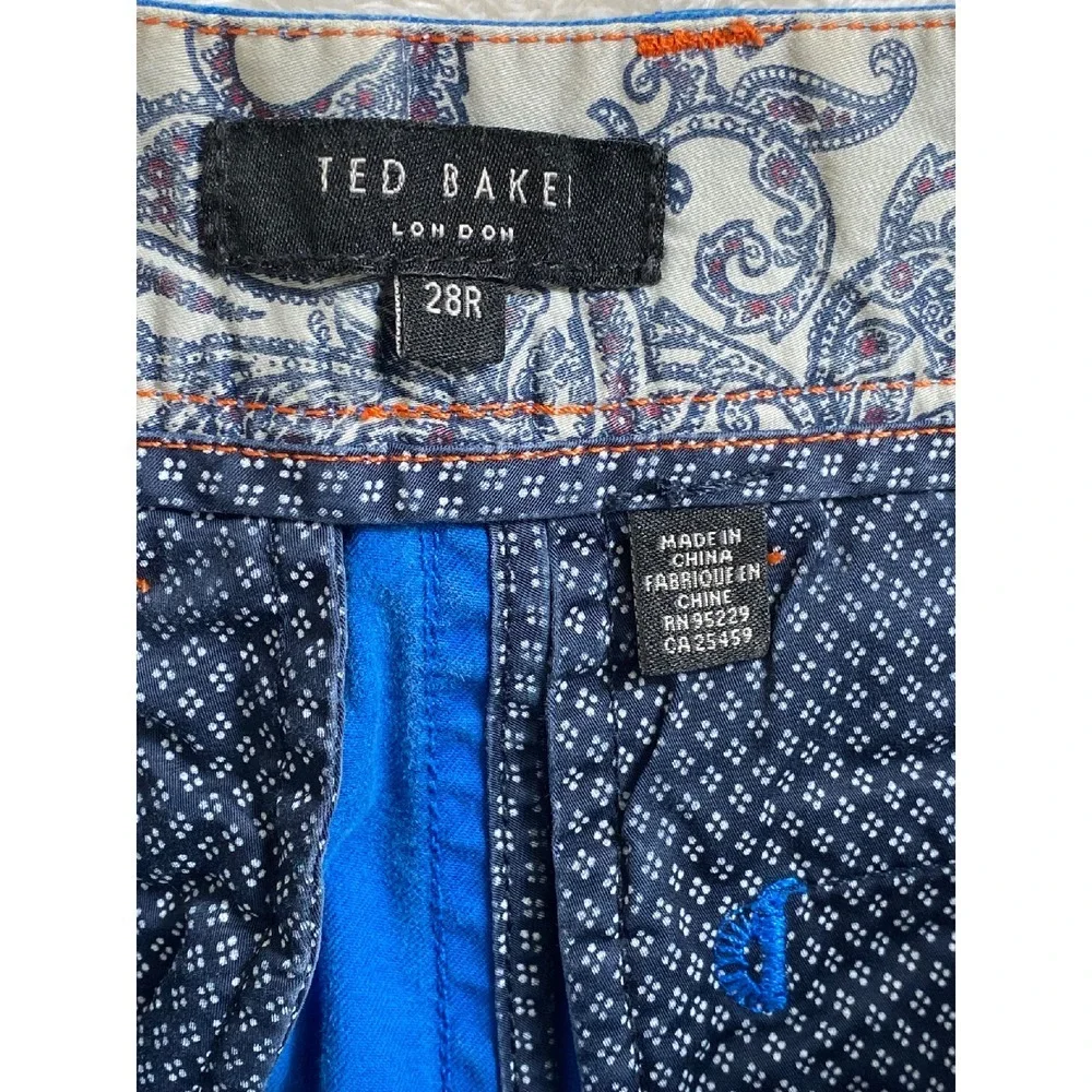 Ted Baker London‎ Blue Shorts Chino Casual Summer Mens Size 28R **READ**